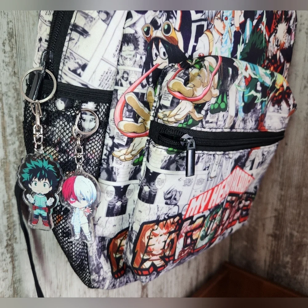 My Hero Academia School Bag Backpack Shouto Todoroki Shoto Pin & Keychains